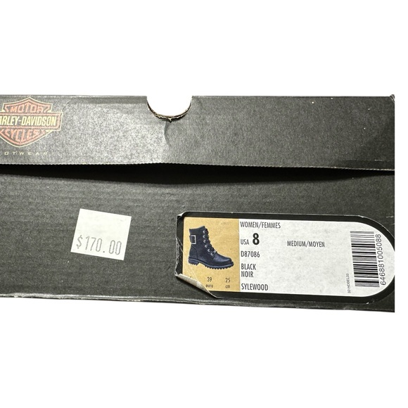 Harley-Davidson WOMEN'S Sylewood Black Leather Moto Riding Boots Size 8.5 - Picture 12 of 16